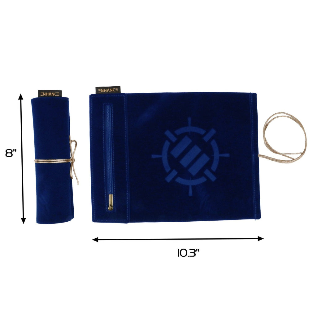 Product image Enhance Tabletop Roll on a Scroll Dice Bag with Blue Dice