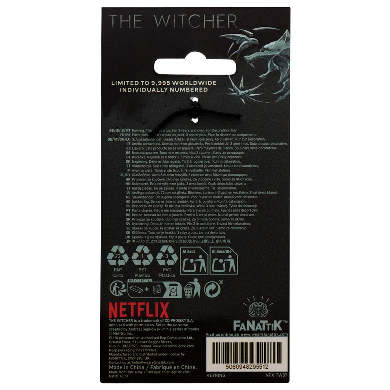 Product image The Witcher Keychain Witcher & Roach Limited Edition