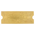 Product image The Polar Express Replica Train Ticket 24k Gold Plated Limited Edition