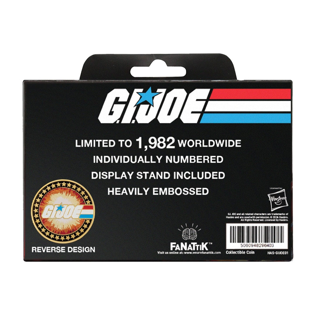 Product image G.I. Joe Collectible Coin A Real American Hero 60th Anniversary 24k Gold Plated Limited Edition