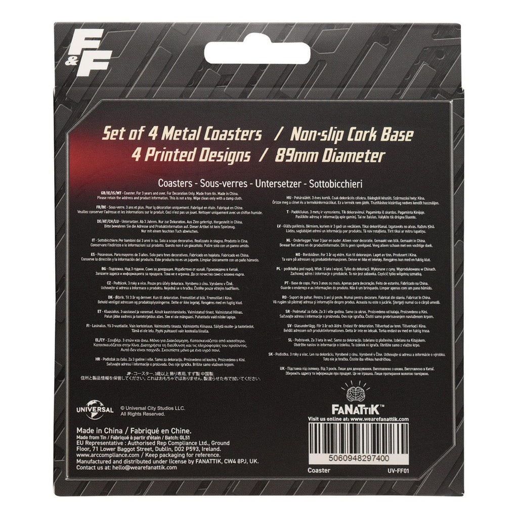 Product image Fast & Furious Coaster 4-Pack Vintage Style