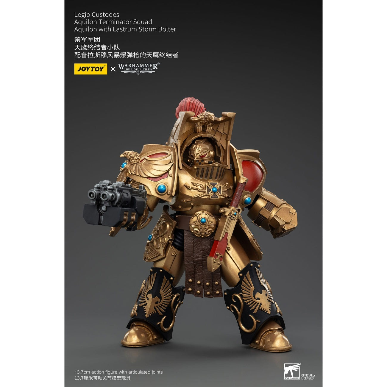 Product image Warhammer The Horus Heresy Action Figure 1/18 Legio Custodes Aquilon Terminator Squad Aquilon with Lastrum Storm Bolter 14
