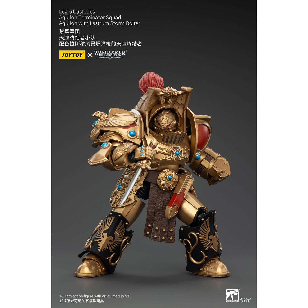 Product image Warhammer The Horus Heresy Action Figure 1/18 Legio Custodes Aquilon Terminator Squad Aquilon with Lastrum Storm Bolter 14