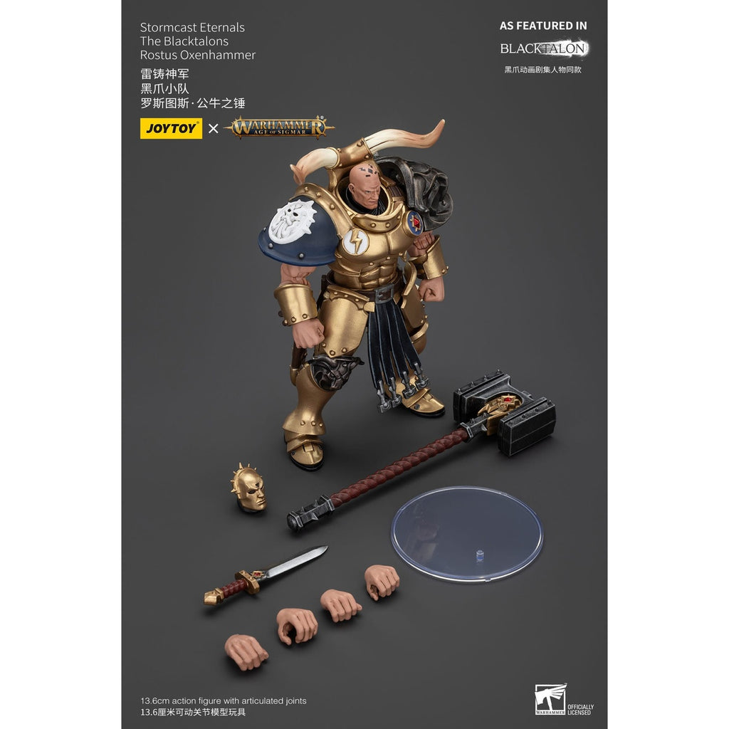 Product image Warhammer Age of Sigmar Action Figure Stormcast Eternals The Blacktalons Rostus Oxen Hammer 20 cm