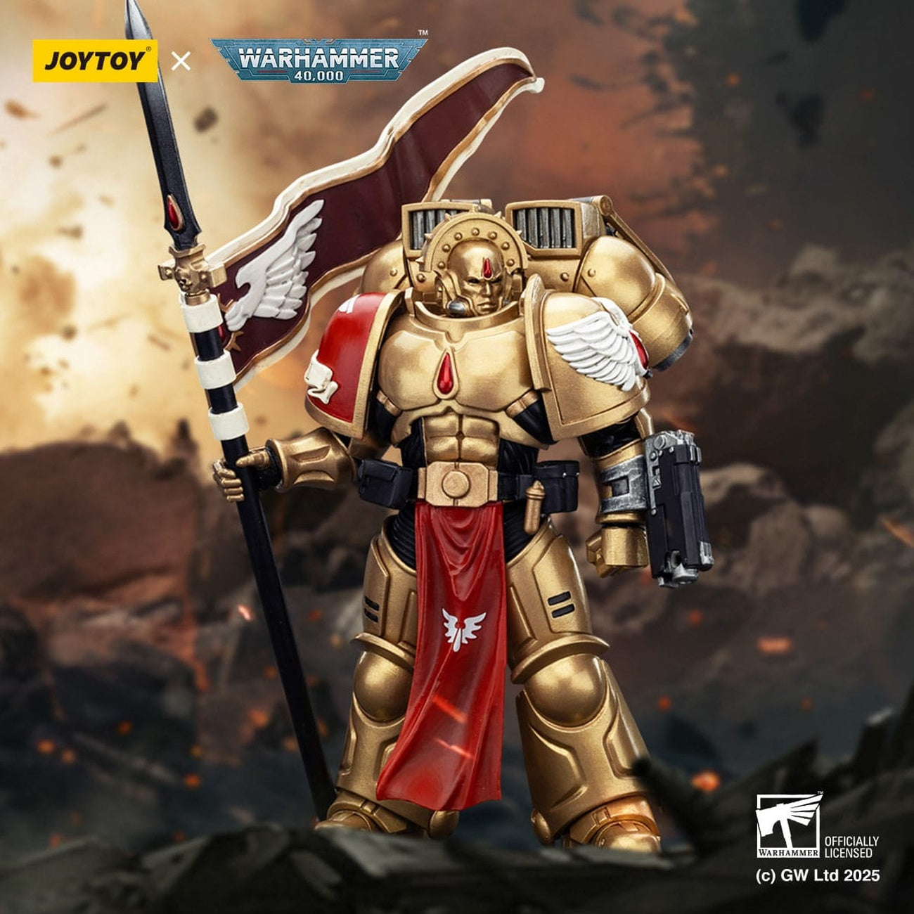 Product image Warhammer 40,000: Combat Patrol Blood Angels Action Figure Sanguinary Guard 3 with Angelus Boltgun and Encarmine Spear 20 cm