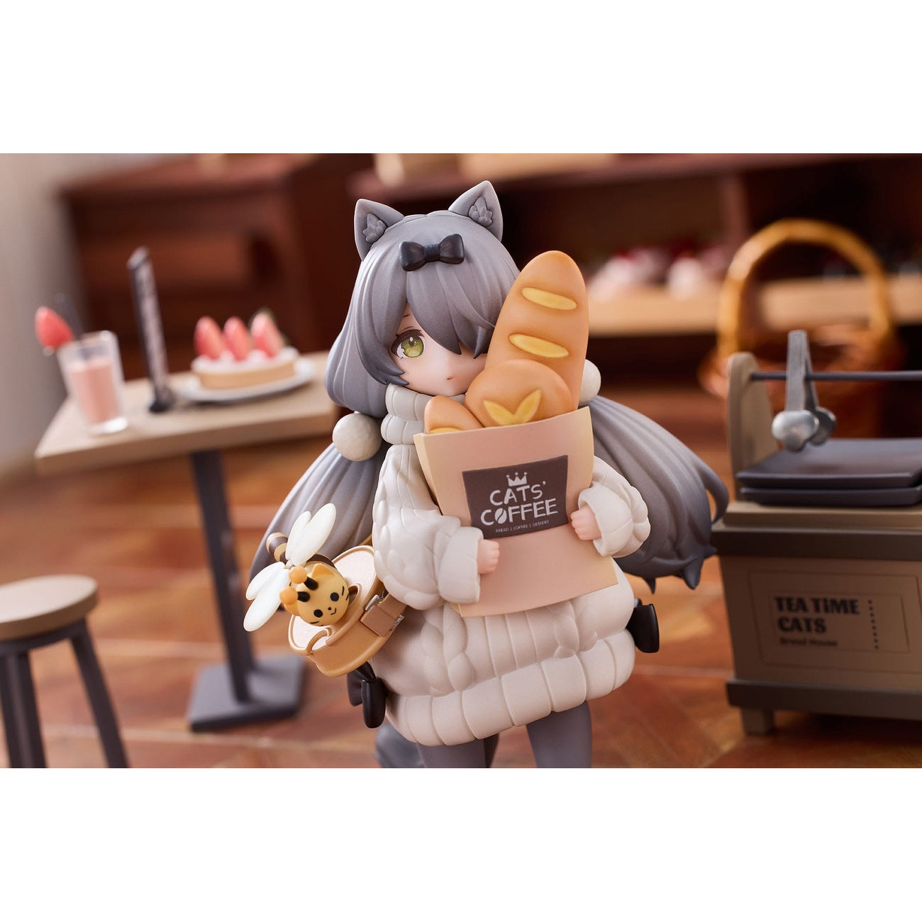Product image Decorated Life Collection PVC Statue Tea Time Cats - Cat Town Bakery Staff & Customer Set 12 cm