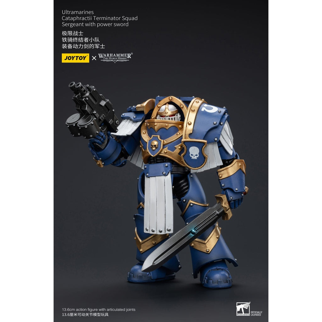 Product image Warhammer The Horus Heresy Action Figure 1/18 Ultramarines Cataphractii Terminator Squad Sergeant with Power Sword 14 cm