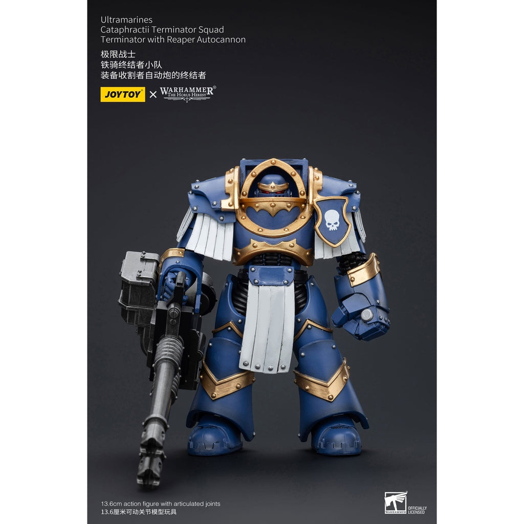 Product image Warhammer The Horus Heresy Action Figure 1/18 Ultramarines Cataphractii Terminator Squad Terminator with Reaper Autocannon
