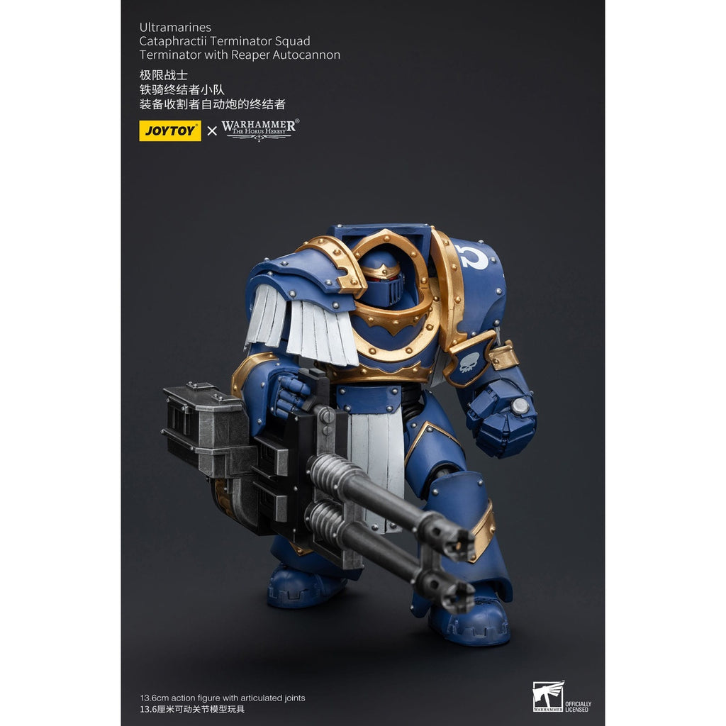 Product image Warhammer The Horus Heresy Action Figure 1/18 Ultramarines Cataphractii Terminator Squad Terminator with Reaper Autocannon