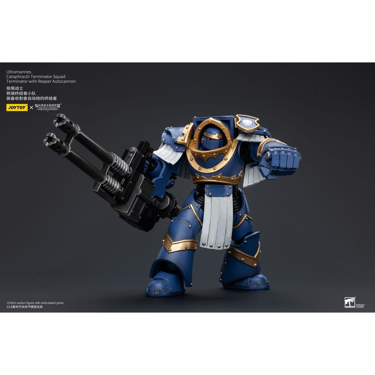 Product image Warhammer The Horus Heresy Action Figure 1/18 Ultramarines Cataphractii Terminator Squad Terminator with Reaper Autocannon