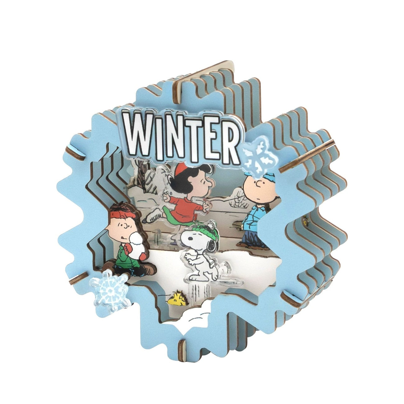 Product image Peanuts Puremind Model Kit Wooden Theater Winter Wonderland