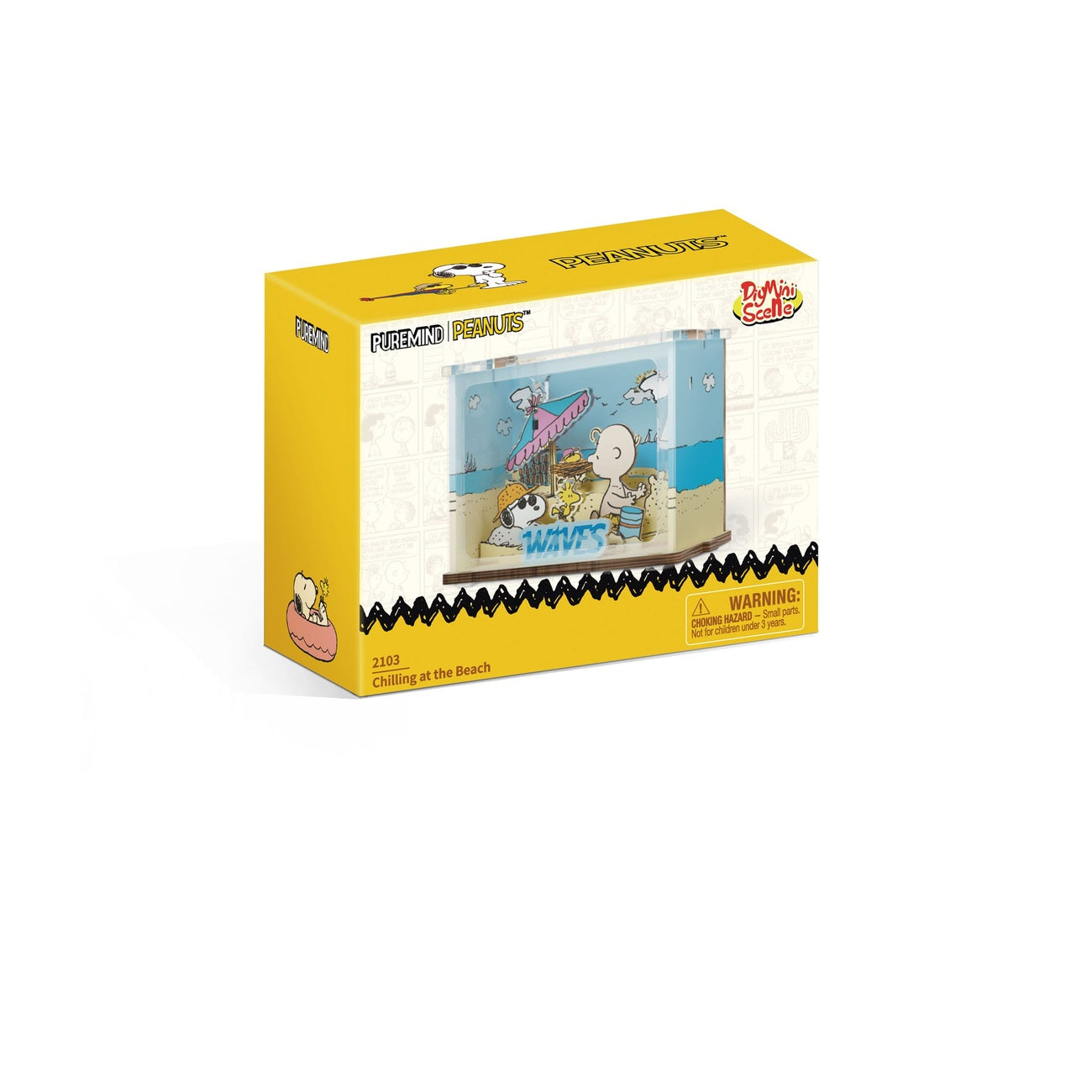 Product image The Peanuts Puremind DIY Building Kit Mini Scene Chilling at the Beach