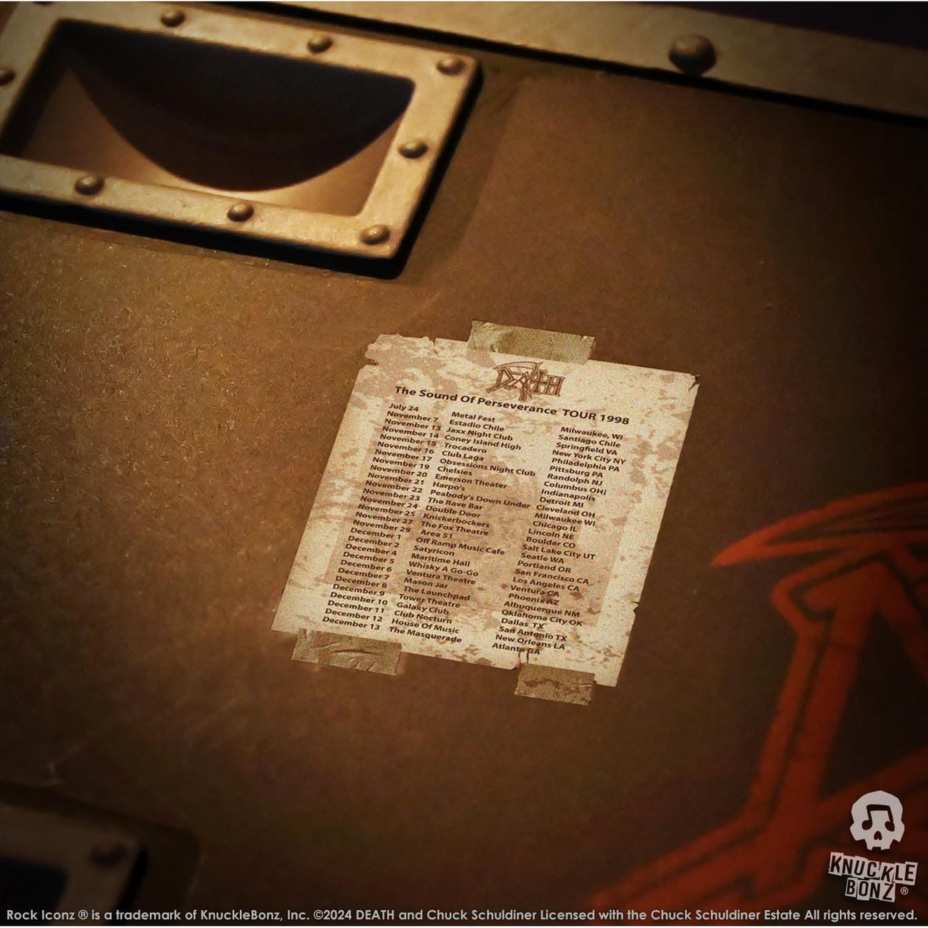 Product image Death Rock Ikonz On Tour Road Case Statue & Stage Background Set The Sound of Perseverance Tour 1998