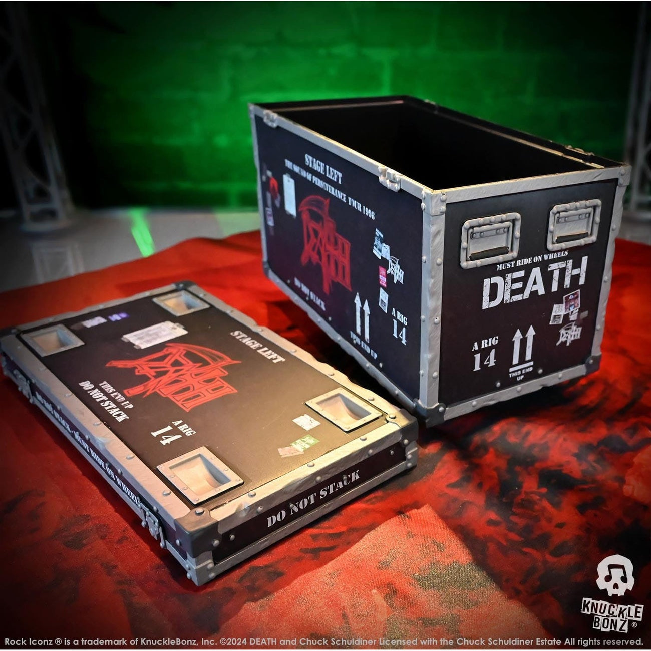 Product image Death Rock Ikonz On Tour Road Case Statue & Stage Background Set The Sound of Perseverance Tour 1998