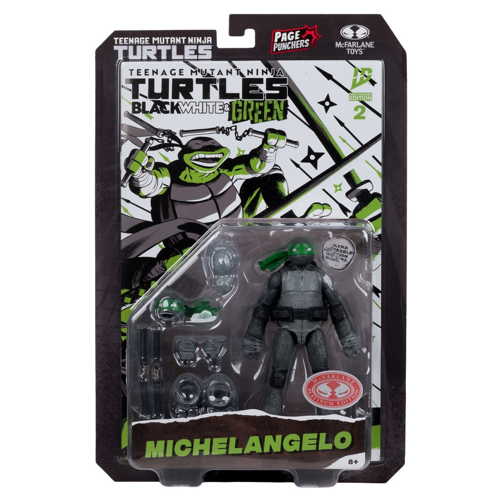 Product image Teenage Mutant Ninja Turtles Page Punchers Action Figure Michelangelo (Black White & Green) (Red Platinum Edition) 13 cm
