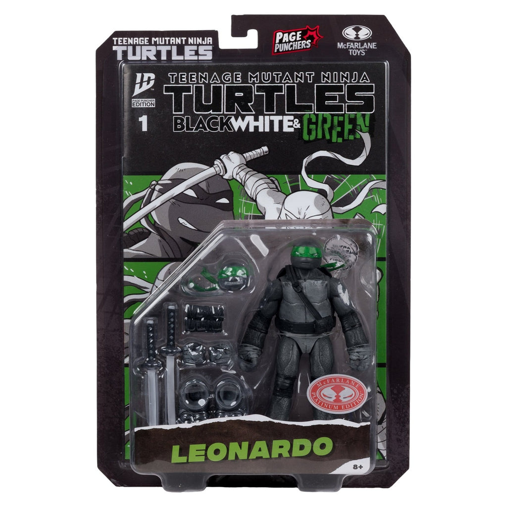 Product image Teenage Mutant Ninja Turtles Page Punchers Action Figure Leonardo (Black White & Green) (Red Platinum Edition) 13 cm