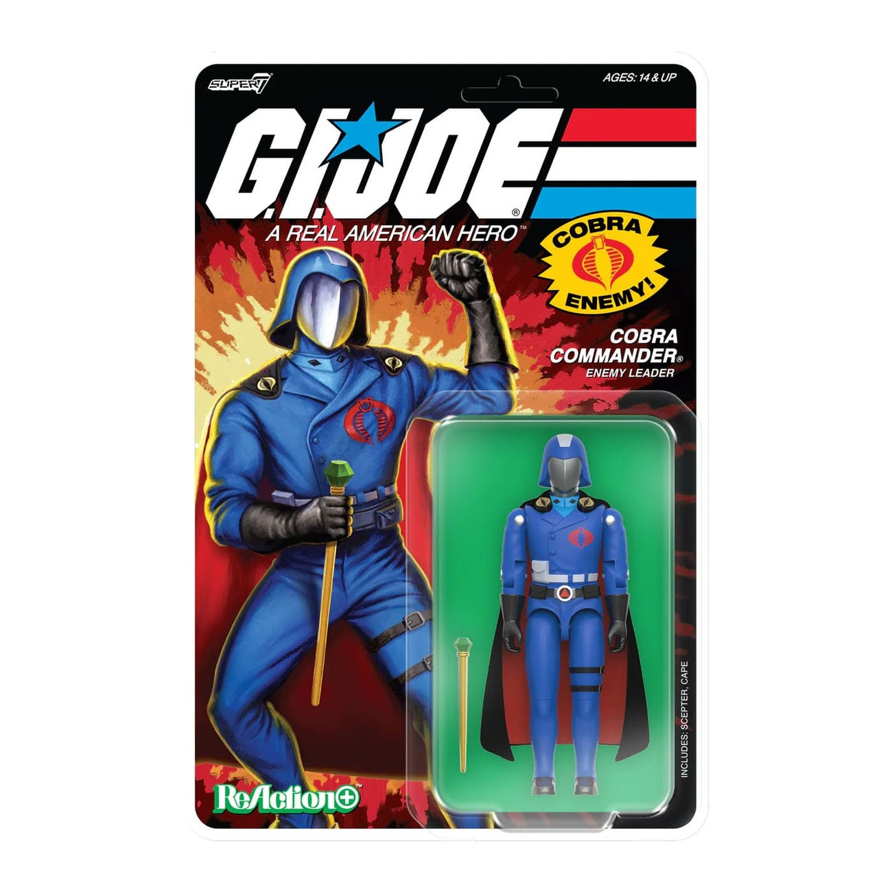 Product image GI Joe ReAction+ Action Figure Wave 06 Cobra Commander (Movie, Black Cape) 10 cm