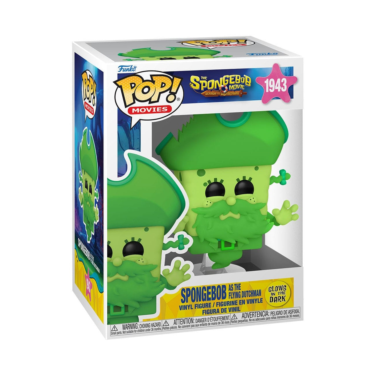 Product image SpongeBob SquarePants POP! Vinyl Figure SpongeBob as the Flying Dutchman (Glow) 9 cm