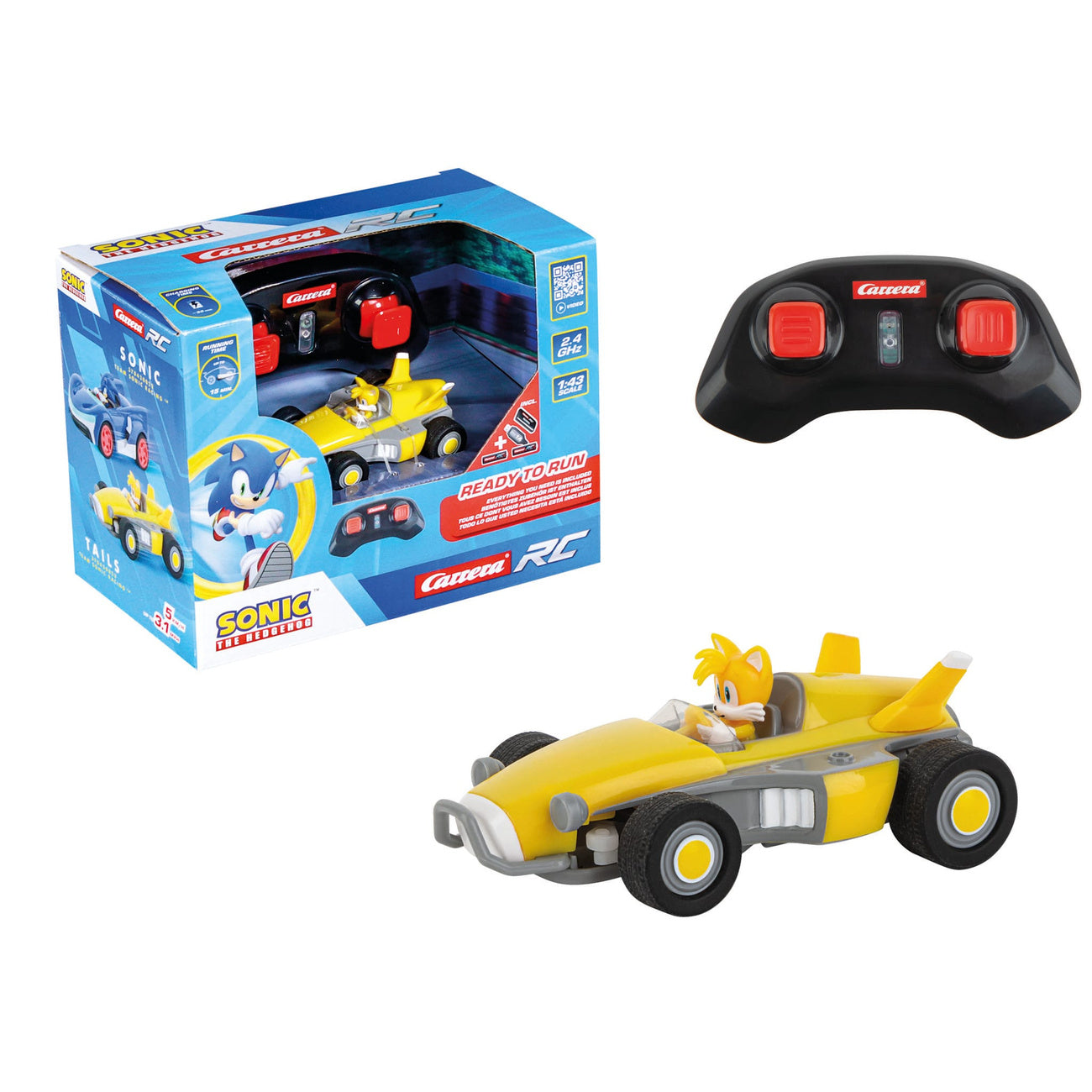 Product image Sonic the Hedgehog RC Remote-Control Car 1/43 2.4GHz Mini Tails