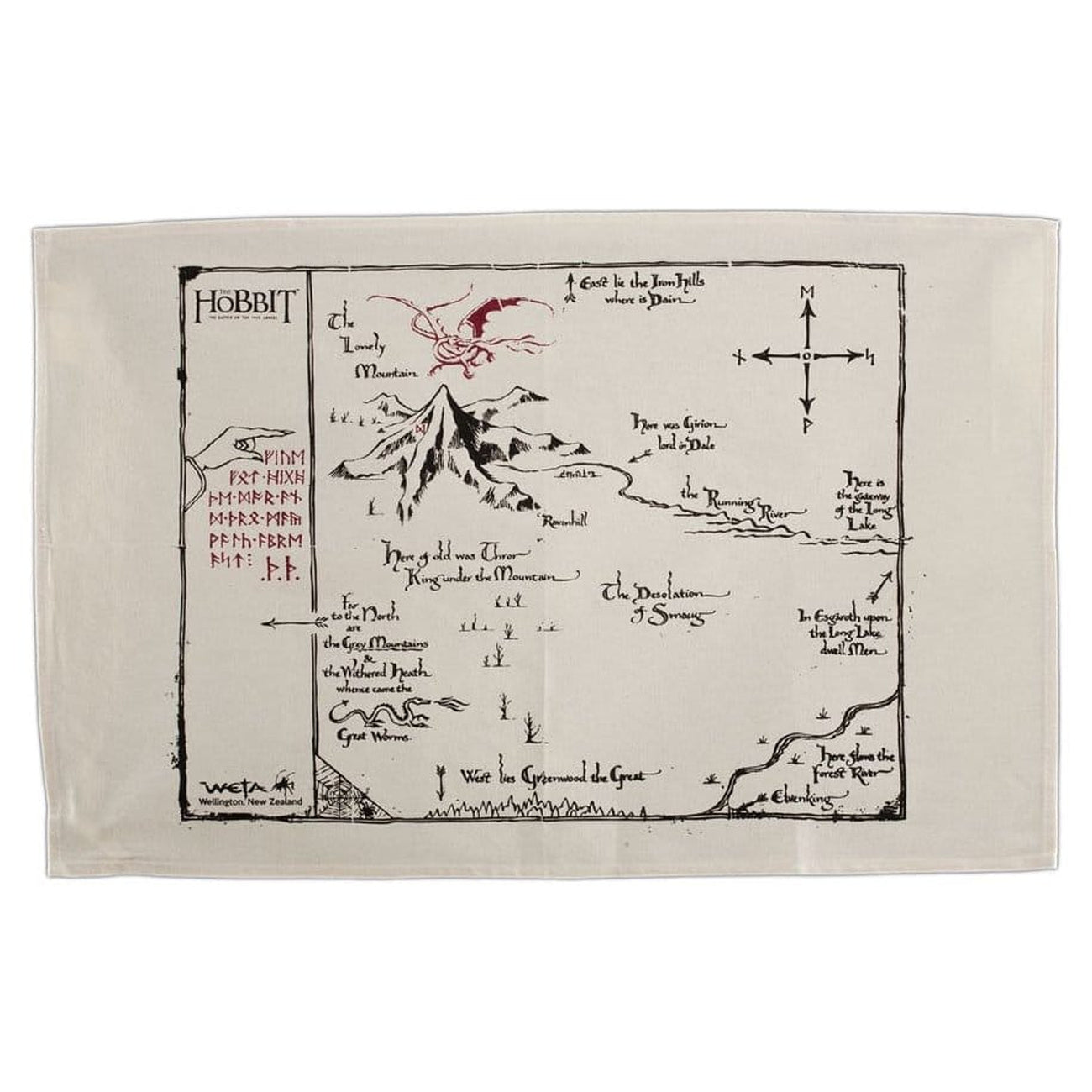Product image The Hobbit Tea Towel Thorin's Map 72 cm