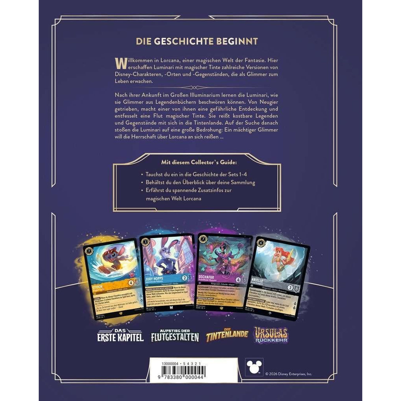 Product image Disney Lorcana TCG Book The Official Collector's Guide: Sets 1–4 *German Version*