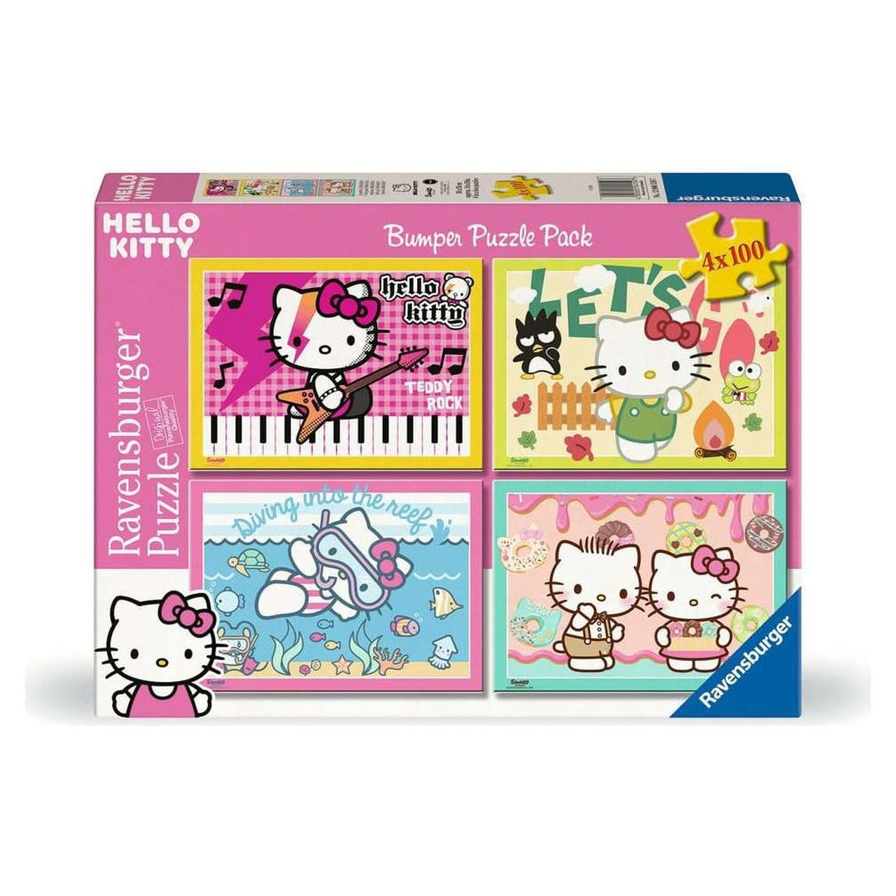 Product image Hello Kitty Puzzles 4-Pack Let’s Go, Hello Kitty! (4x100 Pieces)
