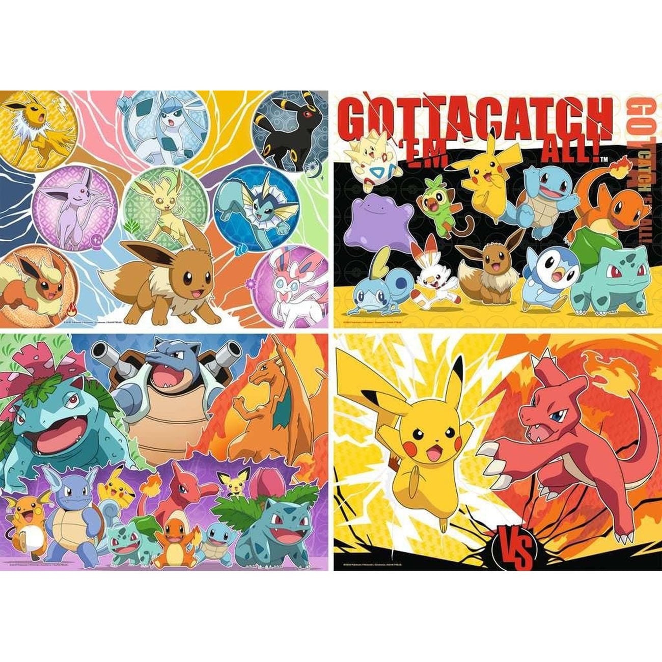 Product image Pokémon Puzzles 4-Pack Pokémon Buddies (4x100 Pieces)