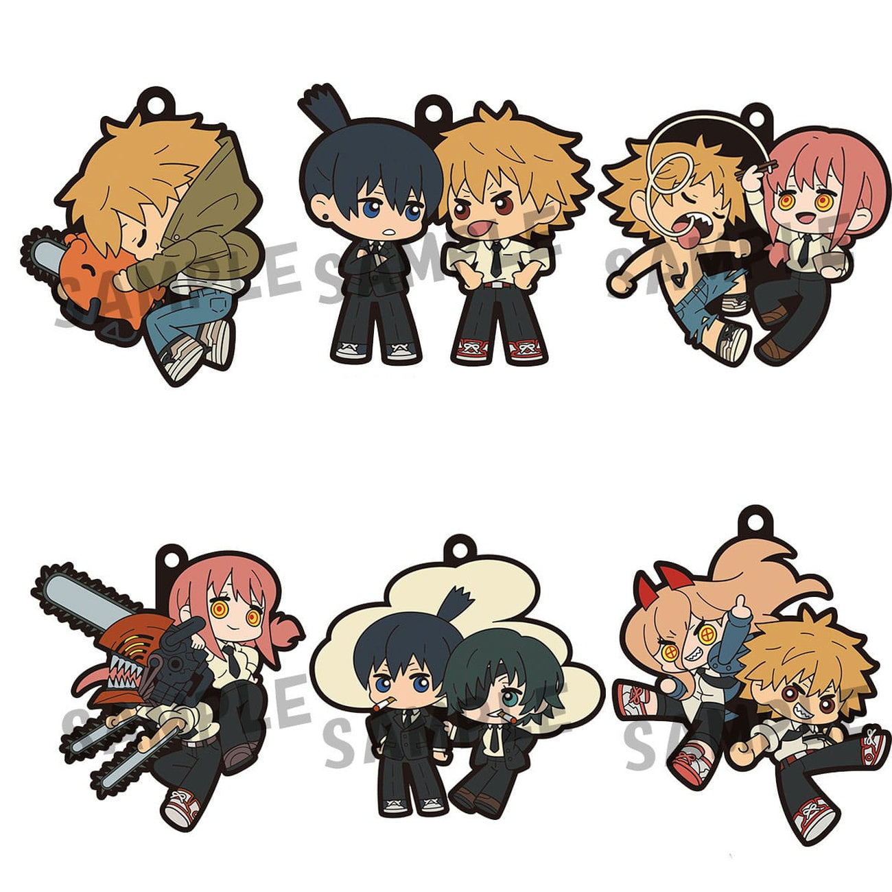 Product image Chainsaw Man Rubber Mascot Buddycolle Rubber Charm 6 cm Assortment (6)