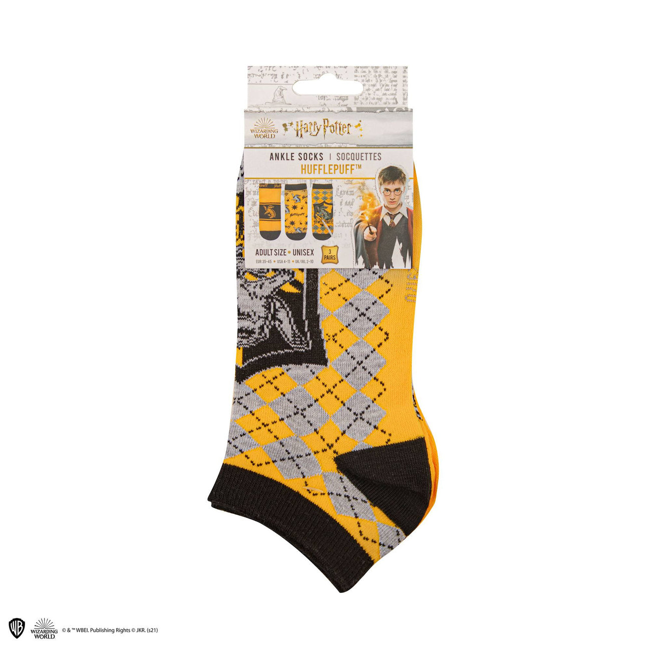 Product image Harry Potter Ankle Socks 3-Pack Hufflepuff