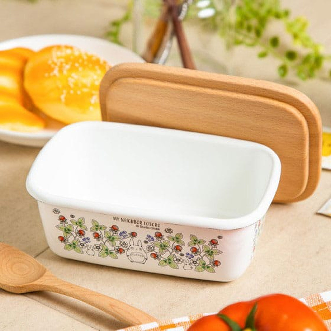 Product image My Neighbor Totoro Butter Dish with Wooden Lid Soot Sprites 500 ml