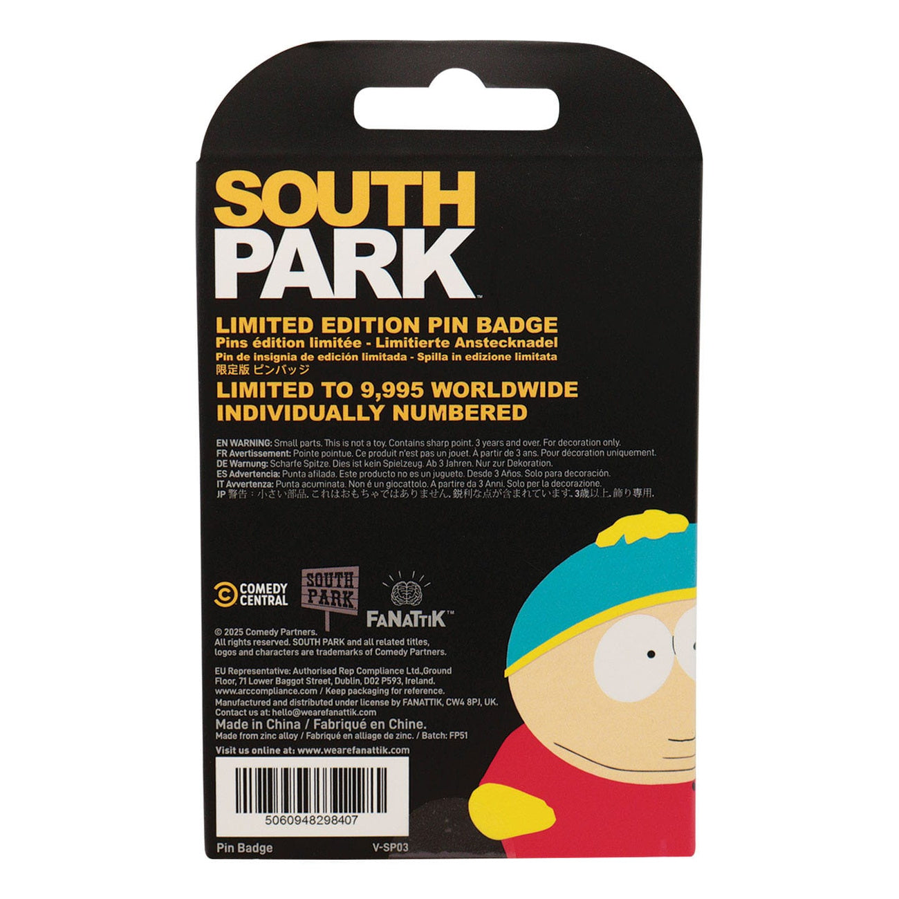 Product image South Park Pin Badge Cartman Police Limited Edition