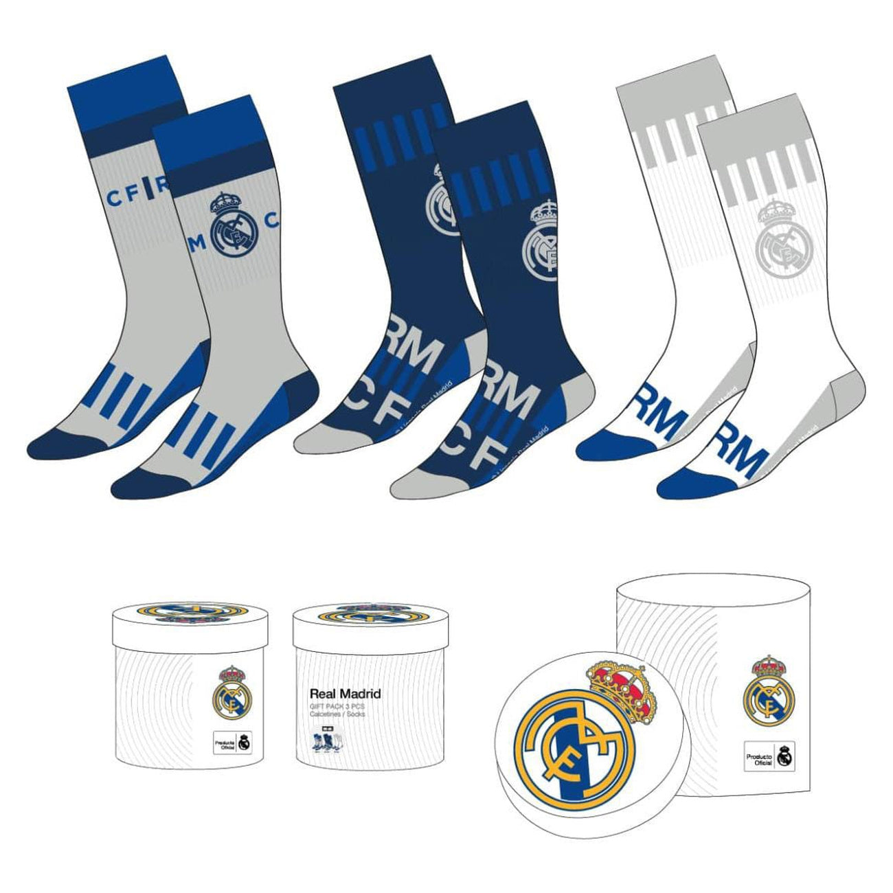 Product image Football Socks 3-Pack Real Madrid 38-45