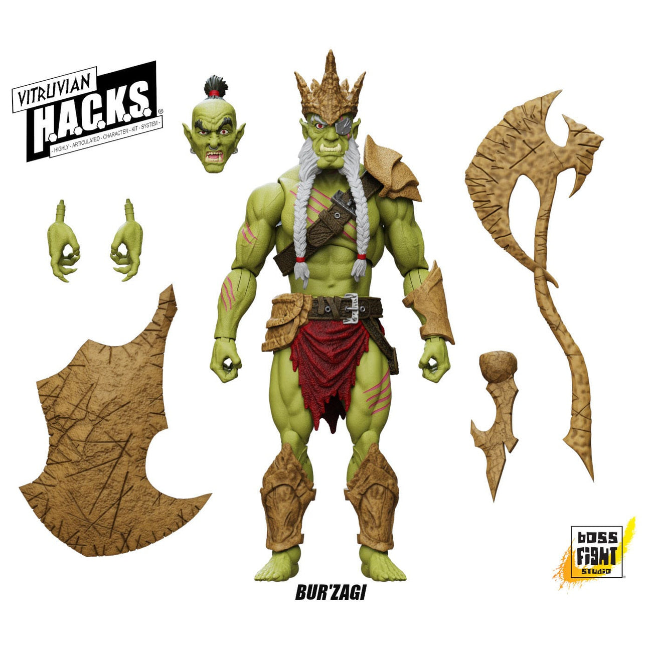 Product image Vitruvian H.A.C.K.S. Action Figure Mighty Orc Sovran Bur'Zagi