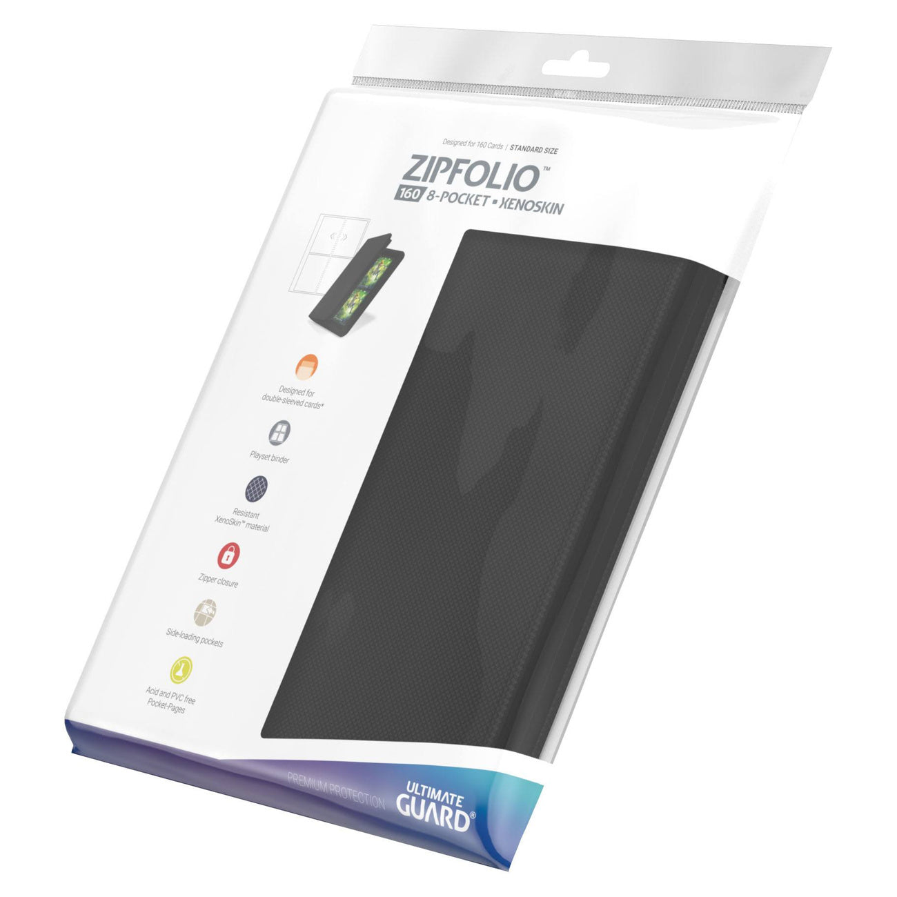 Product image Ultimate Guard Zipfolio 160 8-Pocket Xenoskin - Black