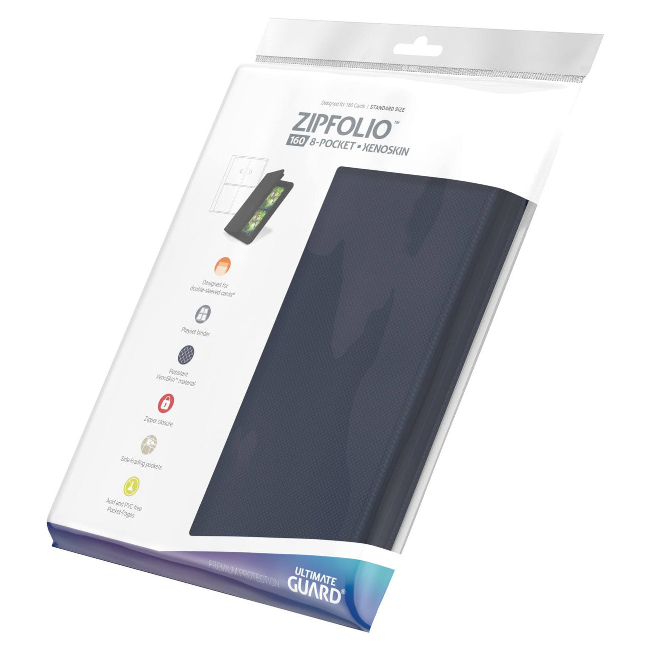 Product image Ultimate Guard Zipfolio 160 8-Pocket Xenoskin - Blue
