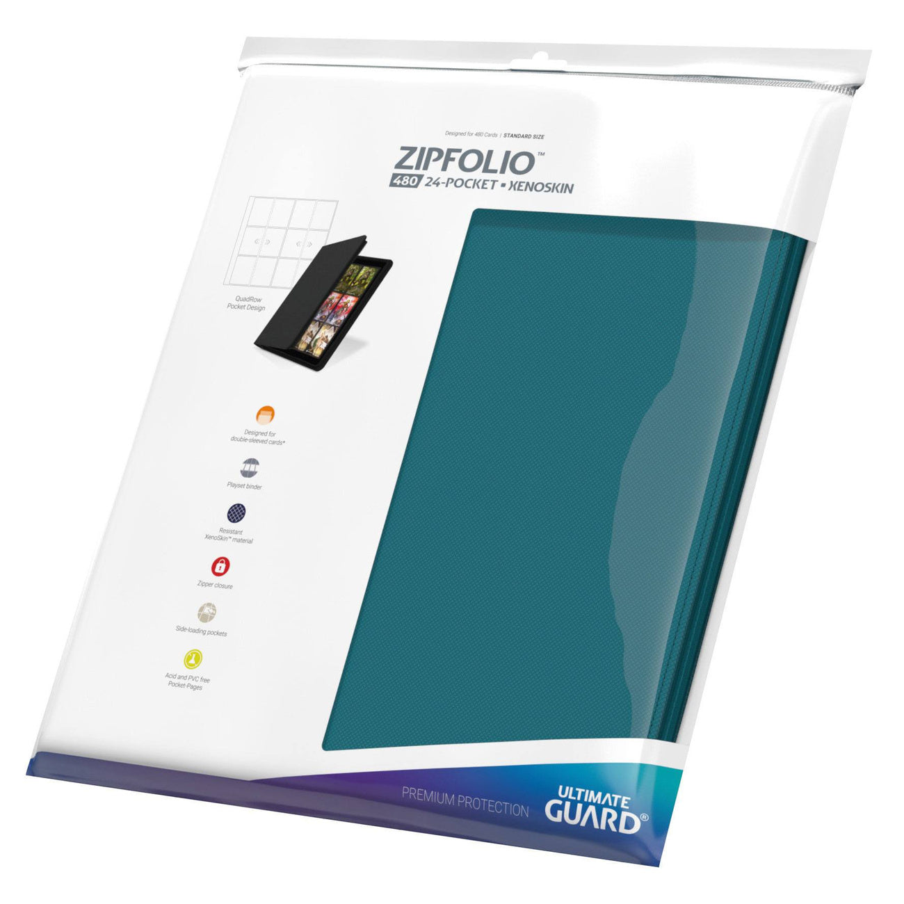 Product image Ultimate Guard Zipfolio 480 24-Pocket Xenoskin - Petrol