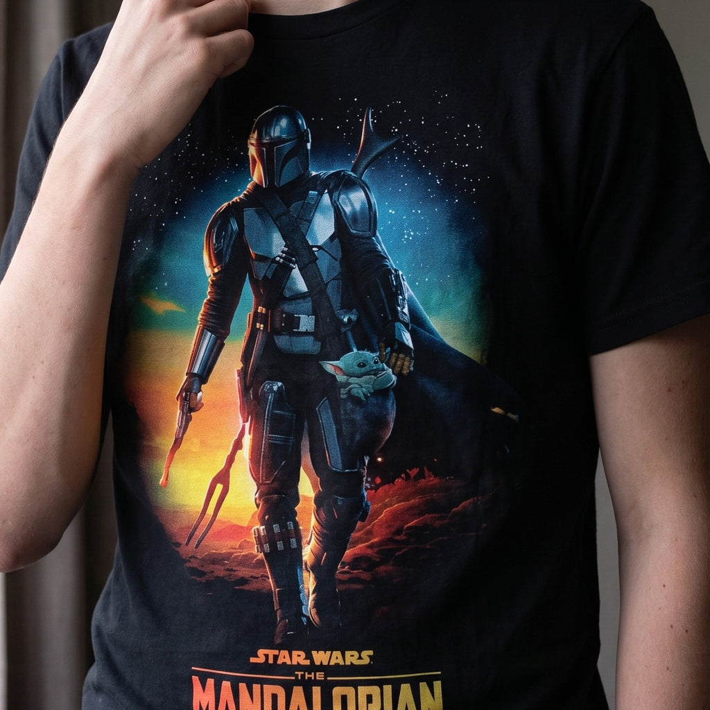 Product image Through The Galaxy T-Shirt Black – Star Wars The Mandalorian