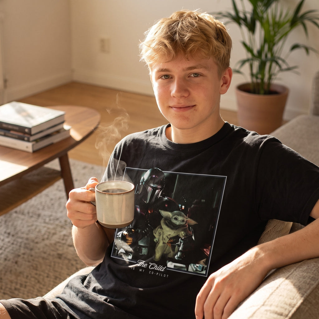 Product image The Child is My Co-Pilot T-Shirt Black - Star Wars The Mandalorian