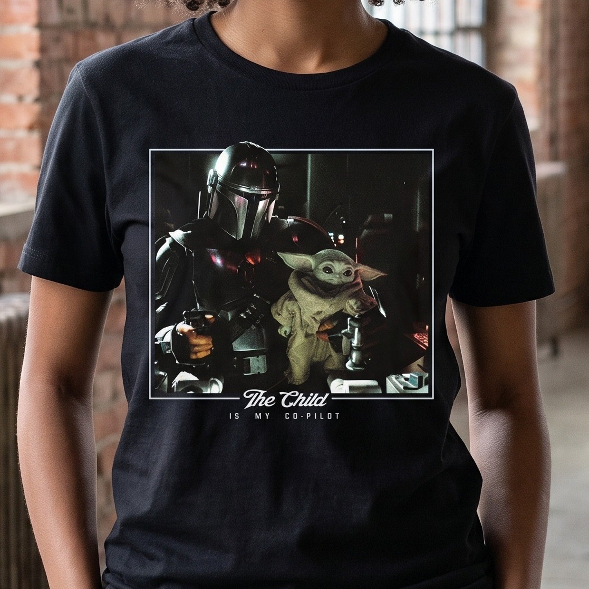 Product image The Child is My Co-Pilot T-Shirt Black - Star Wars The Mandalorian
