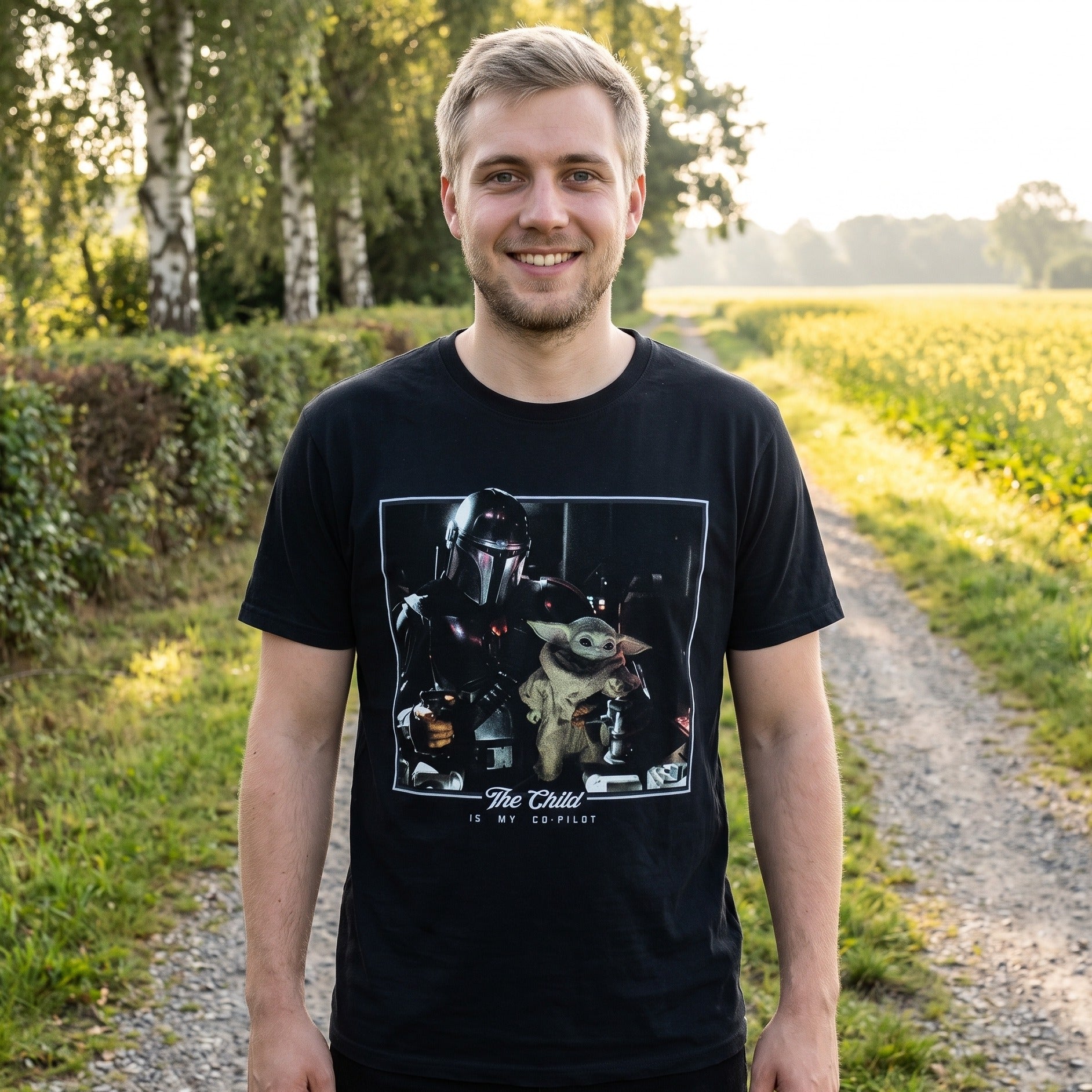 Product image The Child is My Co-Pilot T-Shirt Black - Star Wars The Mandalorian