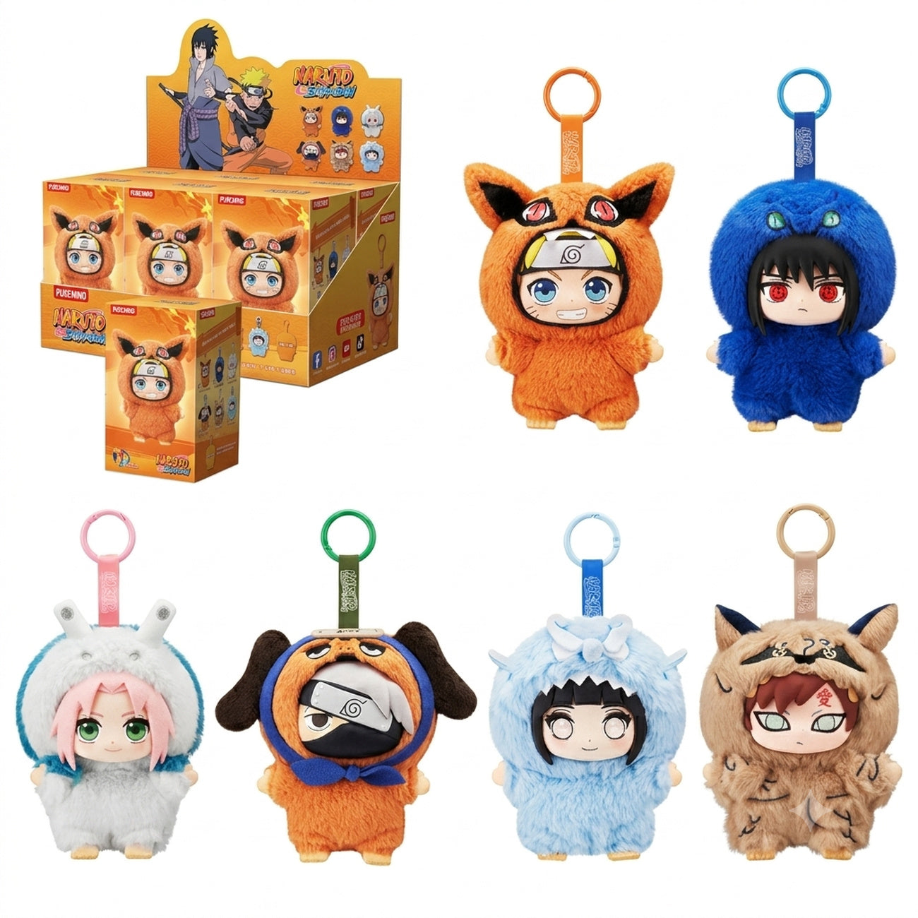 Product image Naruto - Beast Party Mystery Plush Keychain Display