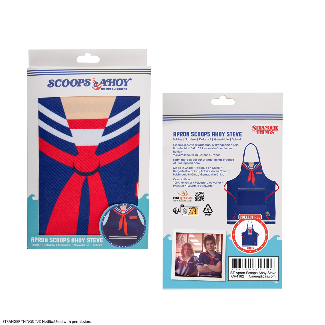 Product image Stranger Things Apron Scoops Ahoy Steve