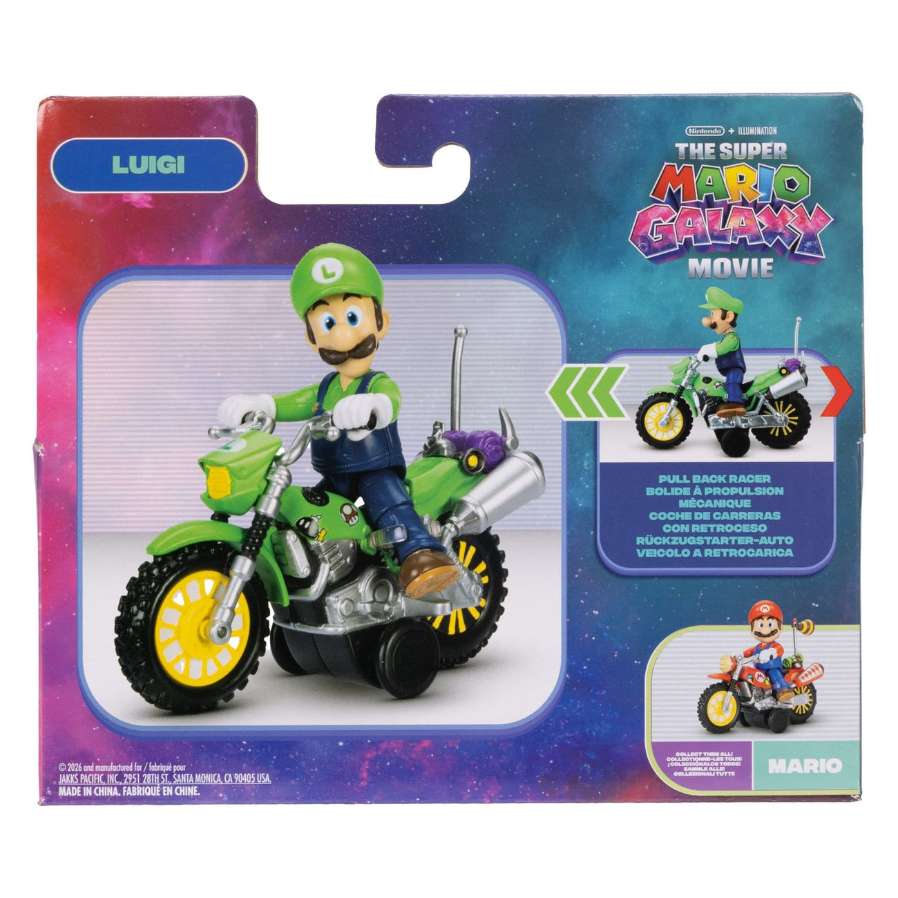 Product image Super Mario Galaxy Movie – Luigi Action Figure with Motorcycle
