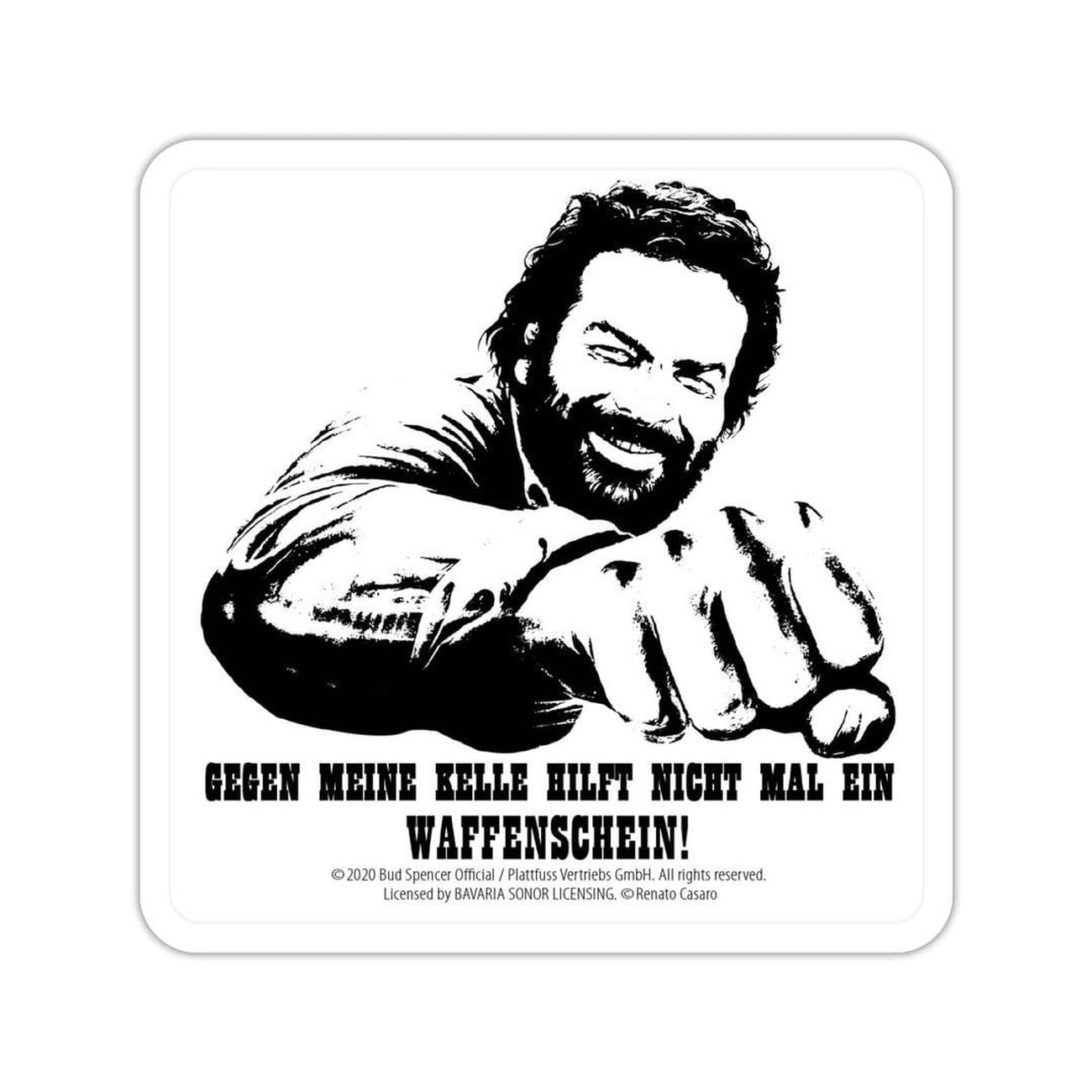 Product image Bud Spencer Metal Beer Coaster Trowel 10 x 10 cm