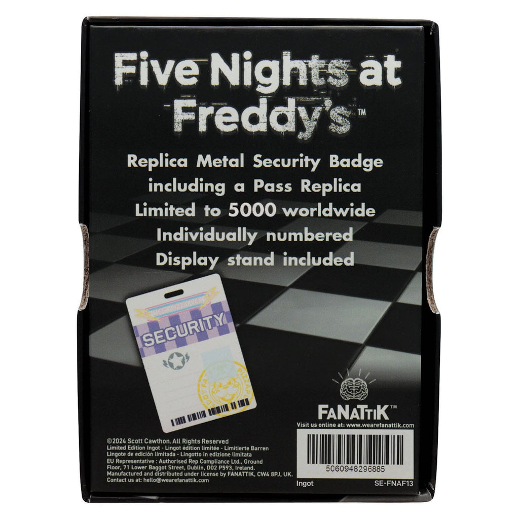 Product image Five Nights at Freddy's Security Badge Replica Antique Brass