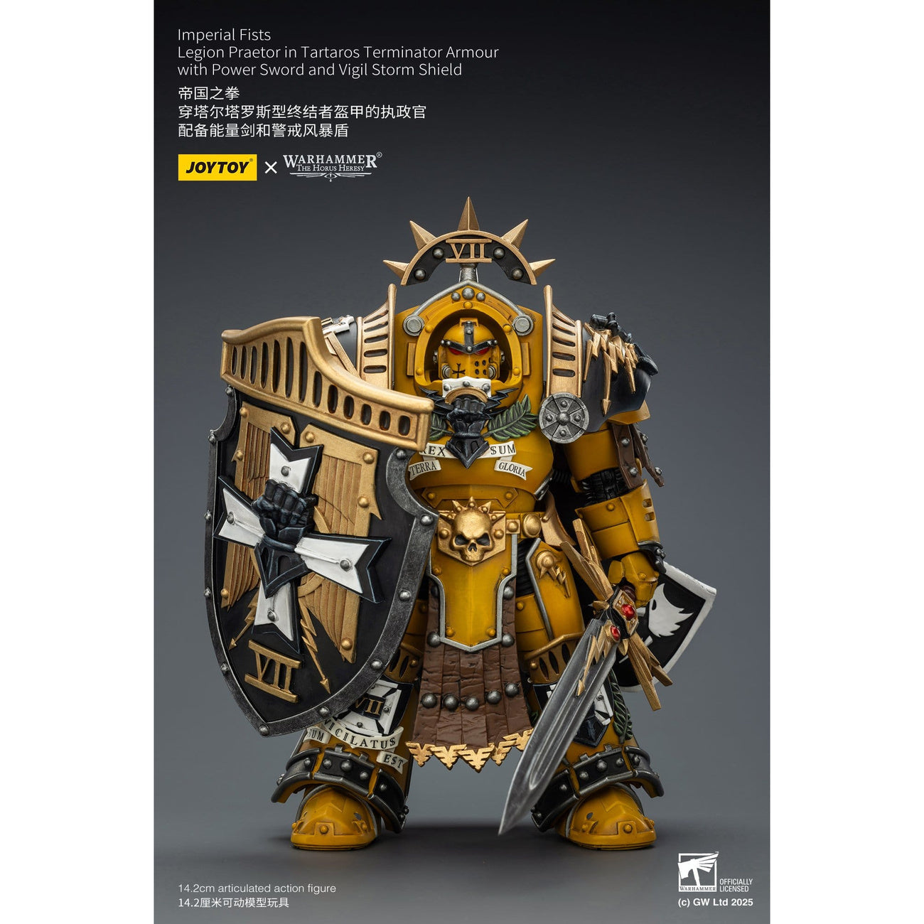 Product image Warhammer Imperial Fists Legion Praetor Action Figure in Tartaros Terminator Armour