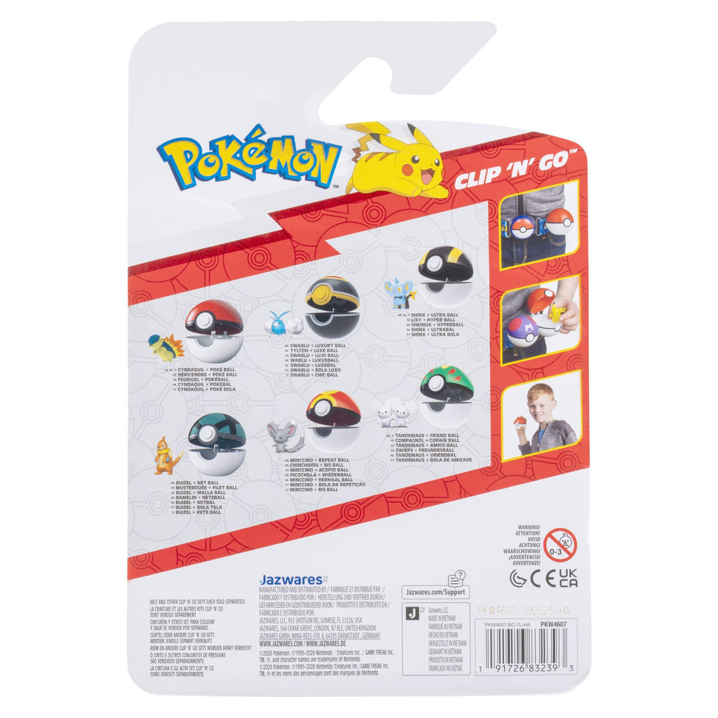Produktbild Pokémon Clip 'n' Go Actionfigur Sheinux & Ultraball