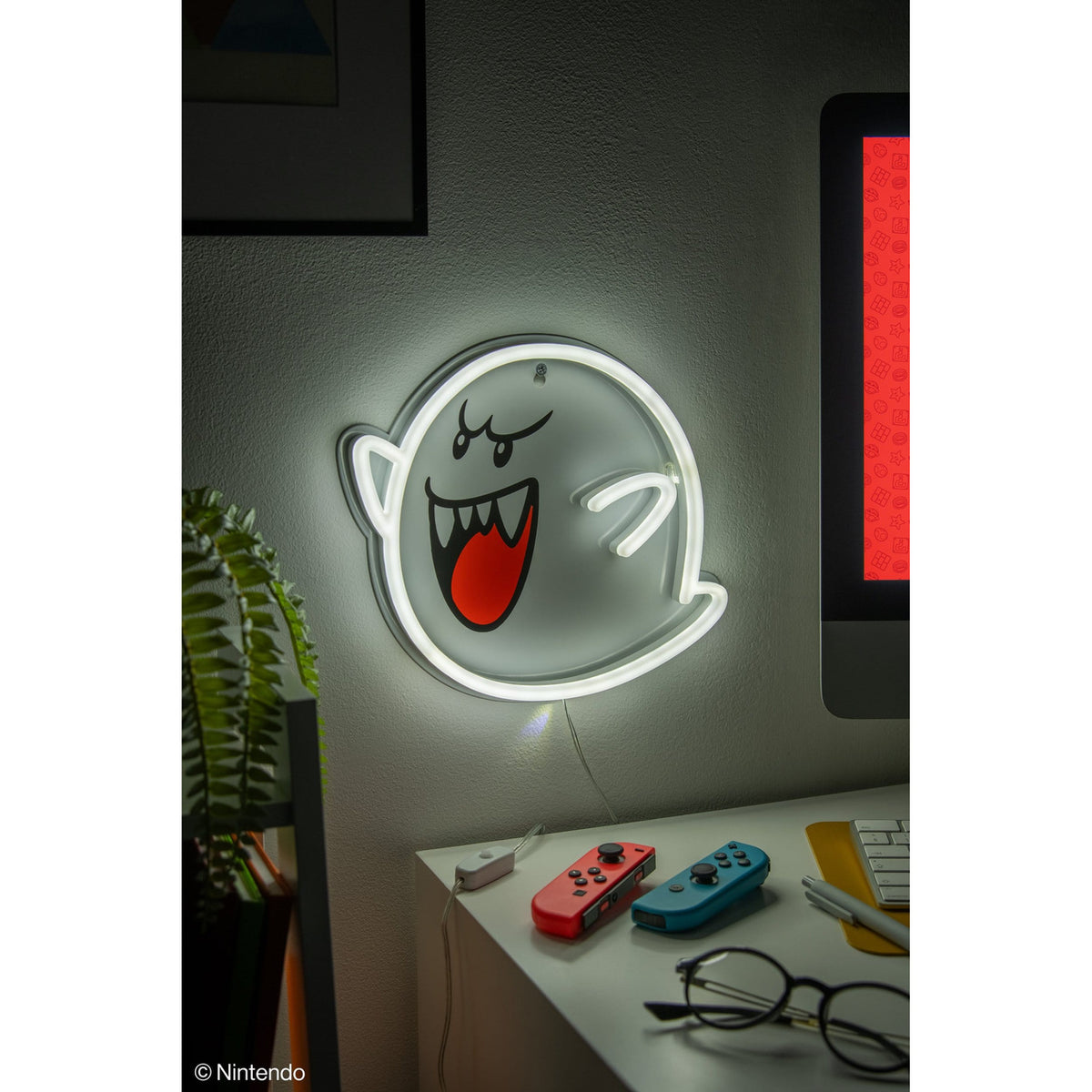 Produktbild Super Mario LED Neon Wandleuchte Boo 23 x 23 cm