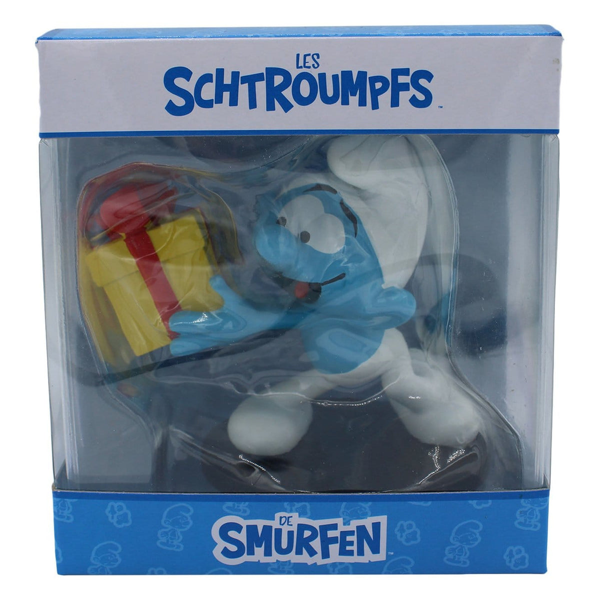 Produktbild Die Schlümpfe Statue Jokey-Schlumpf mit Geschenk 10 cm