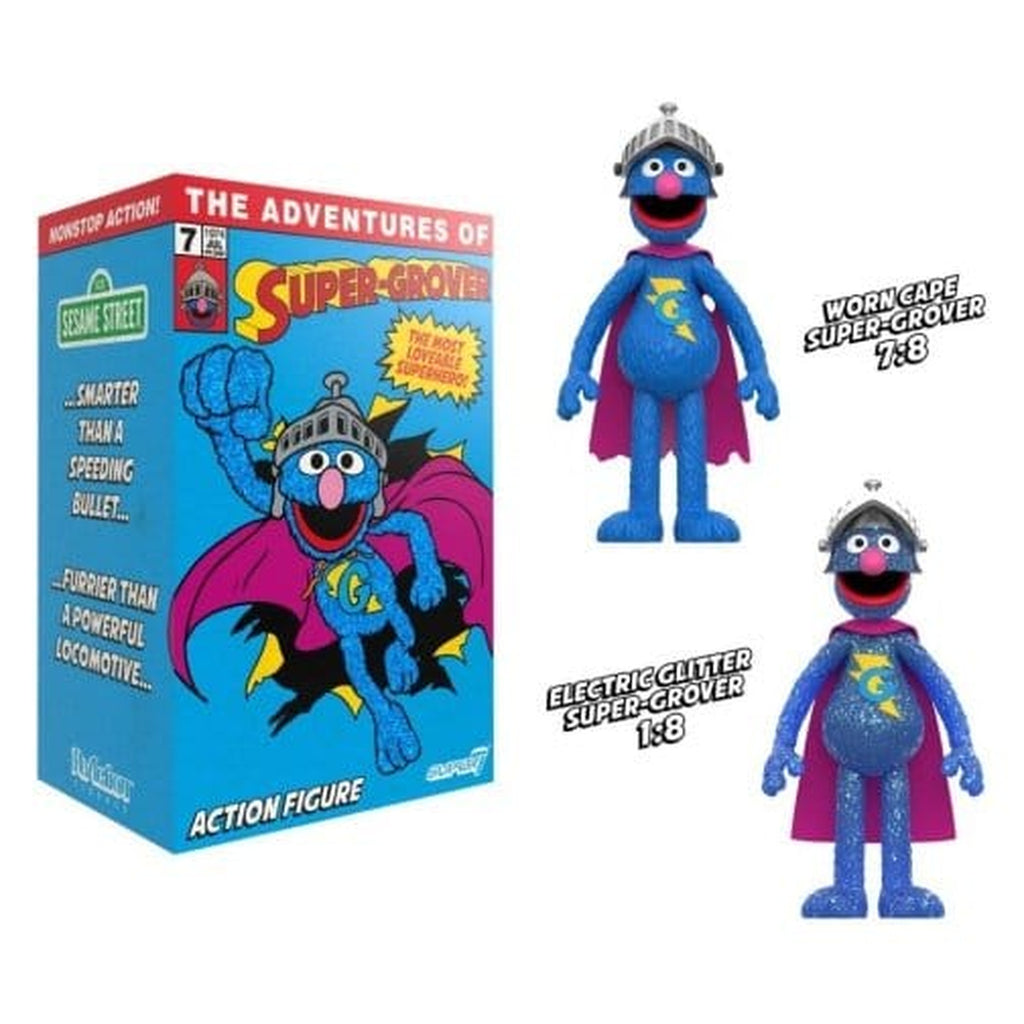 Produktbild Sesamstraße ReAction Actionfigur Super Grover (W/Chase)